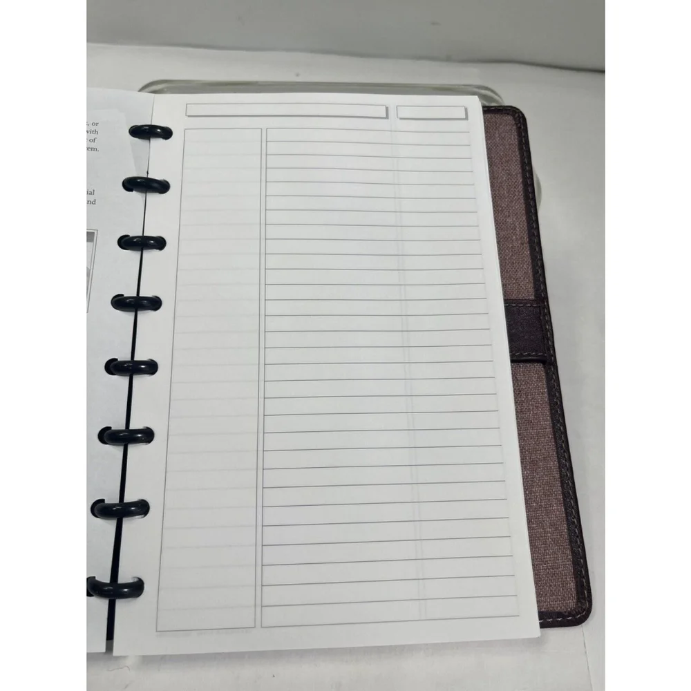 Levenger Circa‎ Cordova Leather Foldover Notebook Junior Size New In Box